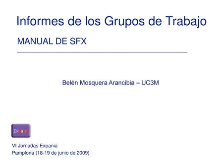 Informes de los Grupos de Trabajo