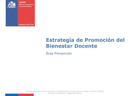 Estrategia de Promoción del Bienestar Docente