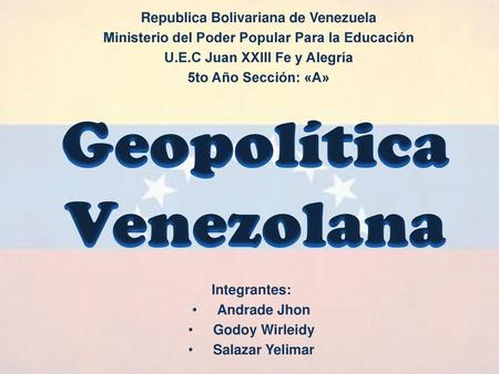 Geopolítica Venezolana