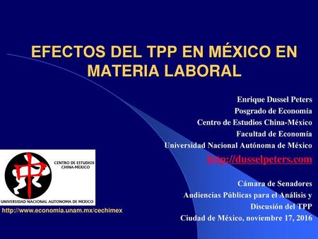 EFECTOS DEL TPP EN MÉXICO EN MATERIA LABORAL