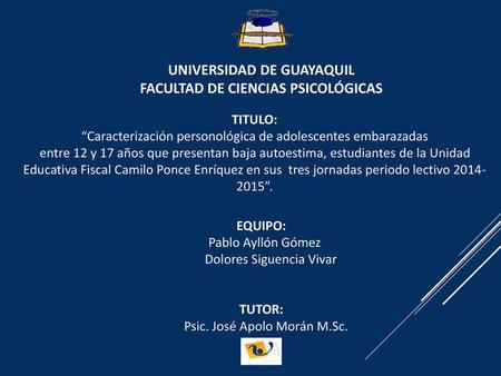 FACULTAD DE CIENCIAS PSICOLÓGICAS