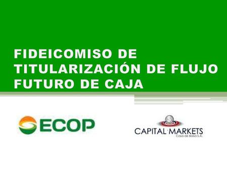 FIDEICOMISO DE TITULARIZACIÓN DE FLUJO FUTURO DE CAJA