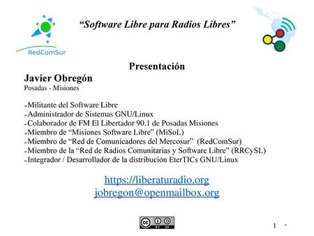“Software Libre para Radios Libres”