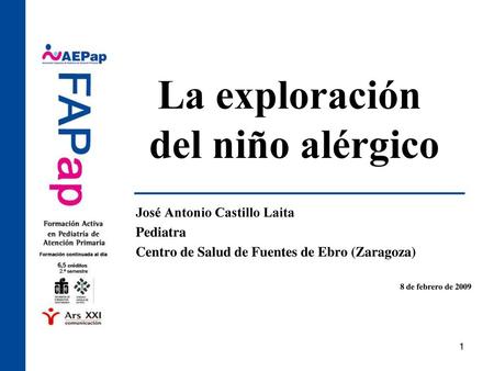 La exploración del niño alérgico
