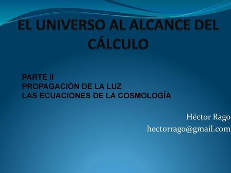 EL UNIVERSO AL ALCANCE DEL CÁLCULO