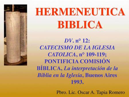 Pbro. Lic. Oscar A. Tapia Romero