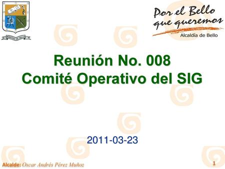Reunión No. 008 Comité Operativo del SIG