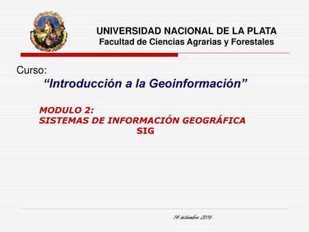 “Introducción a la Geoinformación”