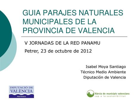 GUIA PARAJES NATURALES MUNICIPALES DE LA PROVINCIA DE VALENCIA
