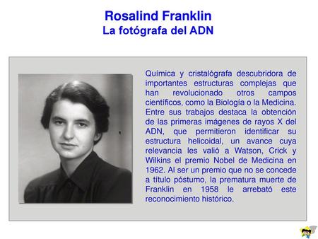 Rosalind Franklin La fotógrafa del ADN