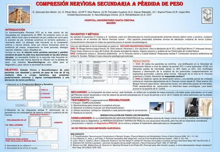 COMPRESIÓN NERVIOSA secundaria A PÉRDIDA DE PESO