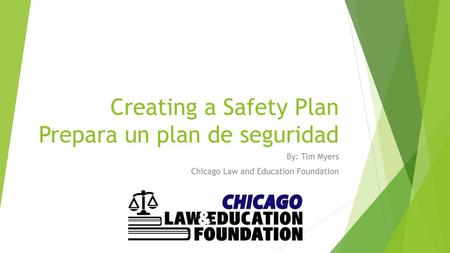 Creating a Safety Plan Prepara un plan de seguridad