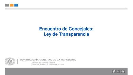 Encuentro de Concejales: Ley de Transparencia