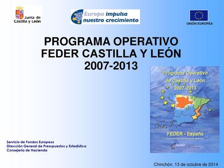 PROGRAMA OPERATIVO FEDER CASTILLA Y LEÓN