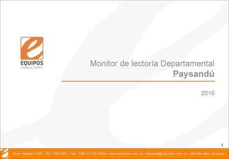 Monitor de lectoría Departamental Paysandú
