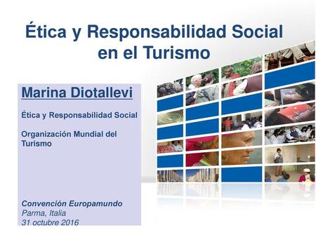Ética y Responsabilidad Social en el Turismo