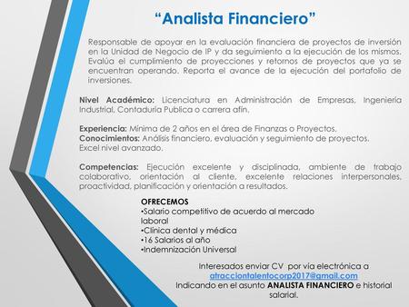 “Analista Financiero”