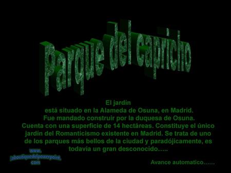 Parque del capricho El jardín