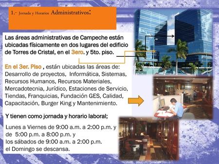 1.- Jornada y Horarios Administrativos: