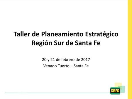 Taller de Planeamiento Estratégico Región Sur de Santa Fe