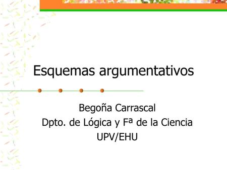 Esquemas argumentativos