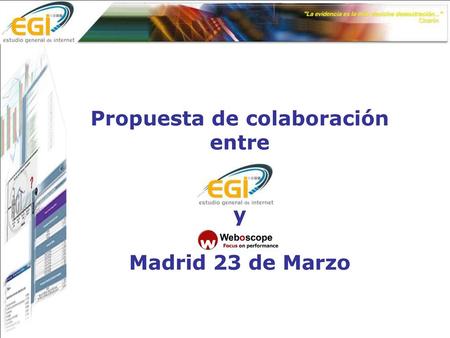 Propuesta de colaboración entre y Madrid 23 de Marzo