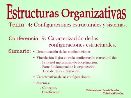 Estructuras Organizativas