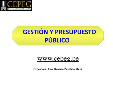 GESTIÓN Y PRESUPUESTO PÚBLICO