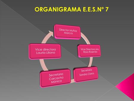 ORGANIGRAMA E.E.S.Nº 7 Director Muñoz Marcos