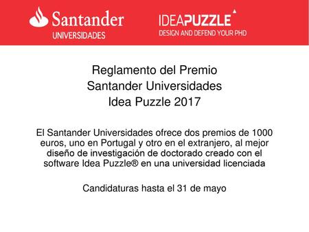 Santander Universidades Idea Puzzle 2017