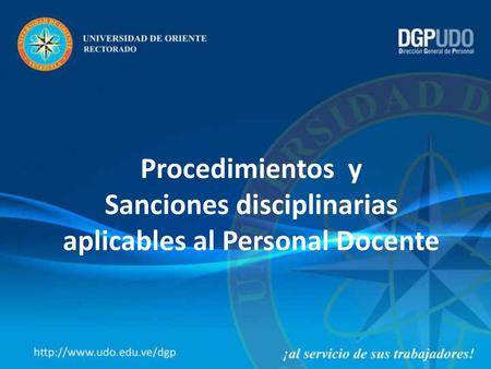 Procedimiento disciplinario aplicable al Personal Docente