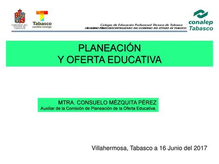 PLANEACIÓN Y OFERTA EDUCATIVA