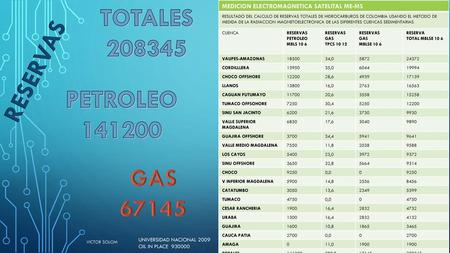 TOTALES RESERVAS PETROLEO GAS 67145