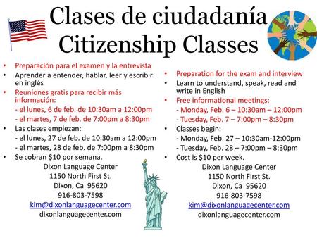 Clases de ciudadanía Citizenship Classes