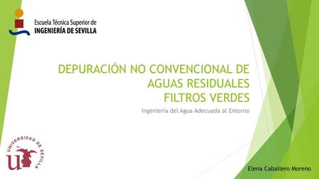 DEPURACIÓN NO CONVENCIONAL DE AGUAS RESIDUALES FILTROS VERDES