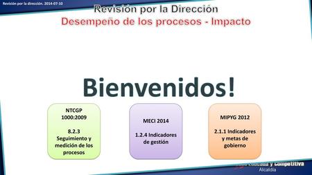 Revisión por la Dirección Desempeño de los procesos - Impacto