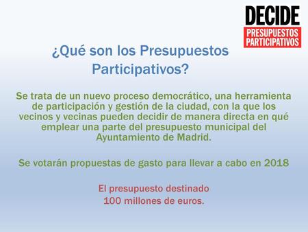 ¿Qué son los Presupuestos Participativos?