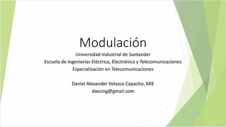 Modulación Universidad Industrial de Santander