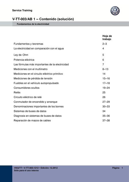 V-TT-003/AB 1 – Contenido (solución)