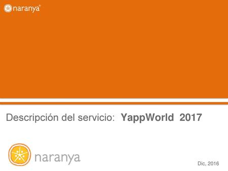 Descripción del servicio: YappWorld 2017