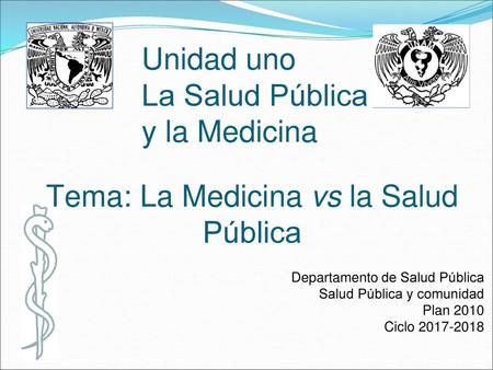 Tema: La Medicina vs la Salud Pública