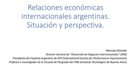Relaciones económicas internacionales argentinas