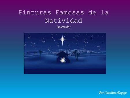 Pinturas Famosas de la Natividad