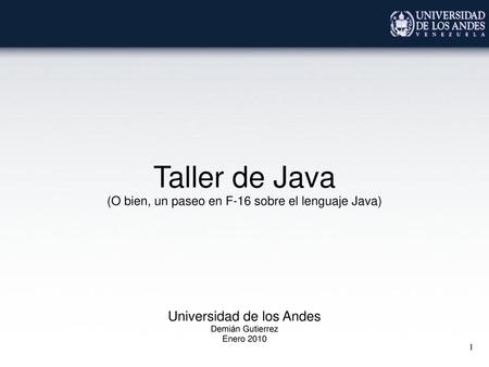 Taller de Java Universidad de los Andes