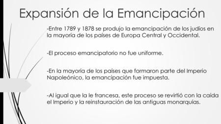 Expansión de la Emancipación