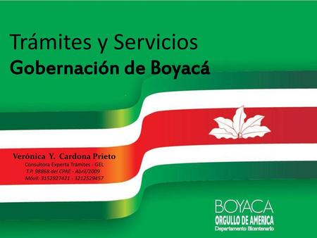 Trámites y Servicios Gobernación de Boyacá