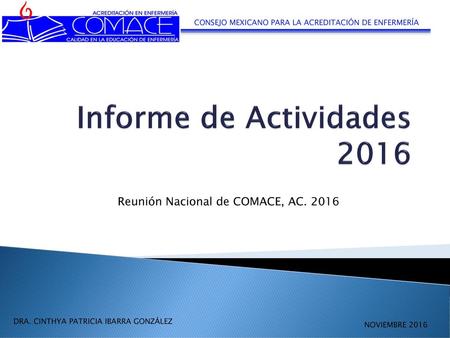 Informe de Actividades 2016