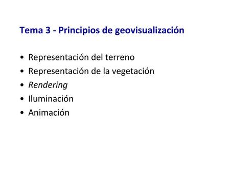 Tema 3 - Principios de geovisualización