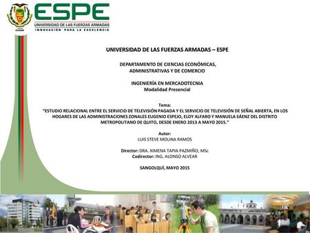 UNIVERSIDAD DE LAS FUERZAS ARMADAS – ESPE