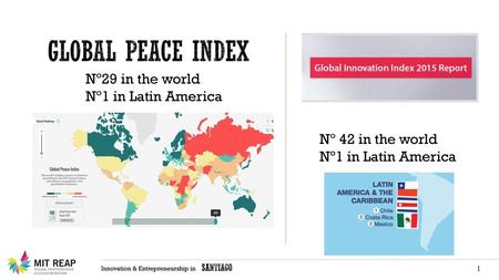 Global Peace Index Nº29 in the world Nº1 in Latin America